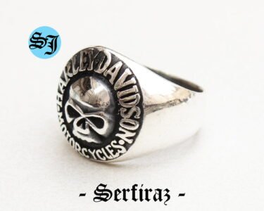 Skull Harley Davidson Ring, Solid Silver Ring, Statement Ring, Harley Davidson, Biker Ring, Motorcycle Ring, Biker Gifts, Gift for Him