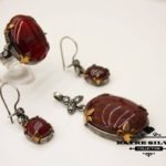 Original Agate Jewelry Set, Agate Jewelry Set, Agate Set, Ring Earring Set, Red Agate Necklace, Jewelry Sets, Silver Jewelry Set, Set