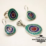 Multi-Color Mosaic Jewelry Set, Mosaic Jewellery, Multi Color Stone, Bohemian Jewelry Set, Mosaic Design, Mosaic Set, Lapis Set, Set