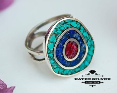 Multi-Color Mosaic Jewelry Set, Mosaic Jewellery, Multi Color Stone, Bohemian Jewelry Set, Mosaic Design, Mosaic Set, Lapis Set, Set