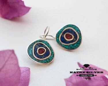 Multi-Color Mosaic Jewelry Set, Mosaic Jewellery, Multi Color Stone, Bohemian Jewelry Set, Mosaic Design, Mosaic Set, Lapis Set, Set