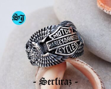 Amazing Harley Davidson Ring, Eagle Ring, Harley Ring, Harley Davidson, Biker Ring, Motorcycle Ring, Statement Ring, Biker Jewelry, Harley Jewelry