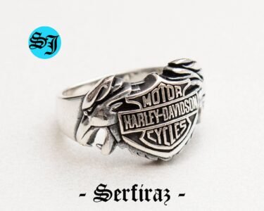 Harley Davidson Ring, Biker Ring, Harley Ring, Harley Jewelry, Motorcycle Ring, Statement Ring, Men's Ring, Silver Biker Ring,Vintage Harley