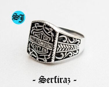 Amazing 925 Sterling Silver Mens Ring, Harley Davidson Silver Ring, Biker Ring, Mens Silver Ring, Gift For Him, 925k Sterling Silver Ring