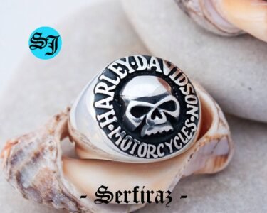 Skull Harley Davidson Ring, Solid Silver Ring, Statement Ring, Harley Davidson, Biker Ring, Motorcycle Ring, Biker Gifts, Gift for Him