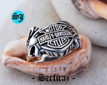 Harley Davidson Ring, Biker Ring, Harley Ring, Harley Jewelry, Motorcycle Ring, Statement Ring, Men's Ring, Silver Biker Ring,Vintage Harley