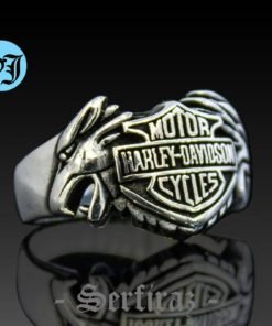 Harley Davidson Ring, Biker Ring, Harley Ring, Harley Jewelry, Motorcycle Ring, Statement Ring, Men's Ring, Silver Biker Ring,Vintage Harley