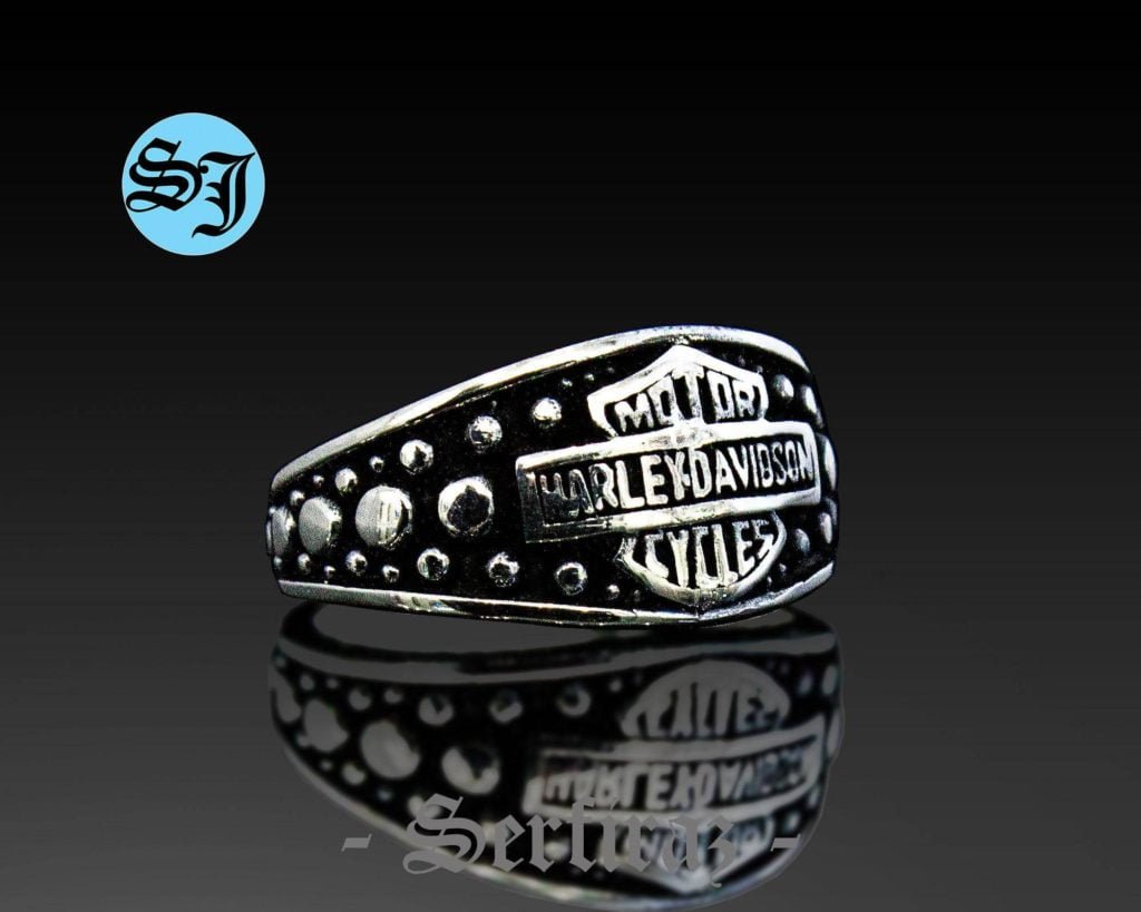 Amazing Harley Davidson Ring, Statement Ring, Biker Ring, Harley Davidson, Motorcycle Ring, Harley Ring, Silver Ring, Biker Jewelry, Harley Jewelry