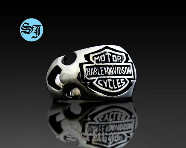 Amazing Harley Davidson Logo Ring, Silver Ring, Statement Ring, Harley Ring, Harley Davidson, Biker Ring, Motorcycle Ring, Biker Jewelry