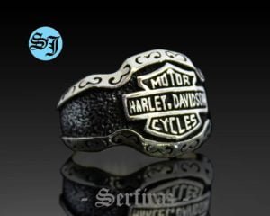 Amazing Motorcycle Ring, Harley Davidson, Solid Silver Ring, Statement Ring, Biker Ring, Boho Hippie Ring, Gift for Him, Serfiraz Jewelry