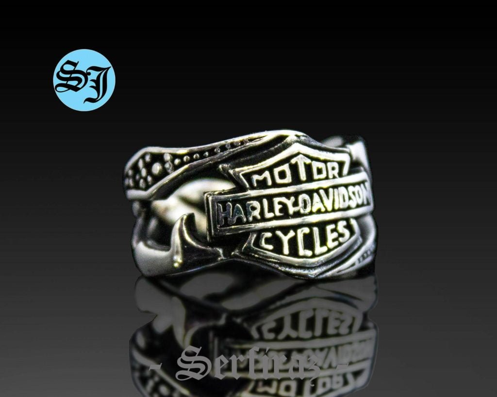 Amazing Harley Davidson Ring, Statement Ring, Harley Ring, Harley Davidson, Biker Ring, Motorcycle Ring, Silver Ring, Biker Jewelry, Harley Jewelry