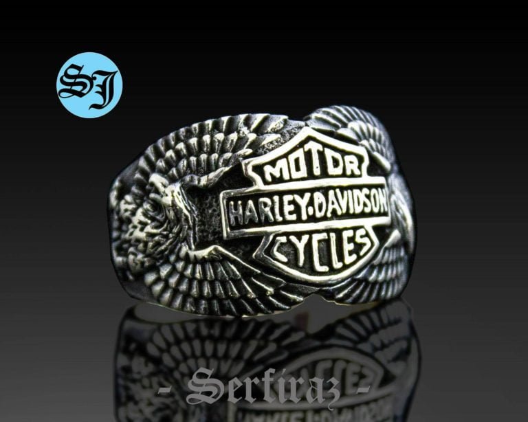 Amazing Harley Davidson Ring, Eagle Ring, Harley Ring, Harley Davidson, Biker Ring, Motorcycle Ring, Statement Ring, Biker Jewelry, Harley Jewelry