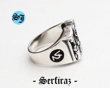 Amazing V2 Skull Motorcycle Engine Solid 925 Sterling Silver Men's Woman's Biker Ring, Harley Davidson Ring, Motorcycle Ring, Harley Davidson