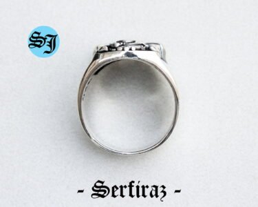 Amazing V2 Skull Motorcycle Engine Solid 925 Sterling Silver Men's Woman's Biker Ring, Harley Davidson Ring, Motorcycle Ring, Harley Davidson