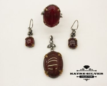 Original Agate Jewelry Set, Agate Jewelry Set, Agate Set, Ring Earring Set, Red Agate Necklace, Jewelry Sets, Silver Jewelry Set, Set
