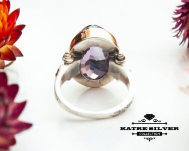 Amethyst Statement Ring, Unique Amethyst Ring, Purple Amethyst Ring, Amethyst Ring, Amethyst Jewelry, Anniversary Ring, Amethyst Silver Ring - Image 8