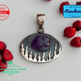 Carved Amethyst Gemstone Fish Pendant, Fish Necklace, Fish Pendant, Amethyst Pendant, Amethyst Gemstone, One of a Kind, Unique Pendant, Fish