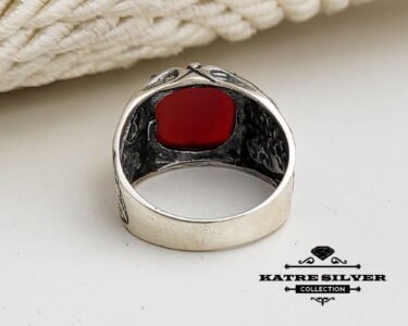 Aqeeq Ring, Agate Ring, 925 Silver Ring, Men Silver Ring, Mens Stone Ring, Unique Mens Ring, Agate Stone Ring, Gift for Him - Image 8