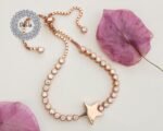 925 Sterling Silver Rose Gold Plated Slide Clasp Star Bracelet, Star Bracelet, Charm Bracelet, Slide Clasp Bracelet, Adjustable Bracelet - Image 3
