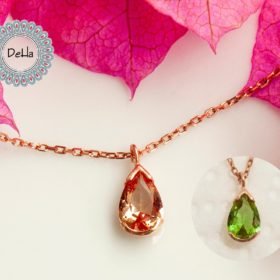 Diaspore Teardrop Necklace, Turkish Necklace, Teardrop Pendant, Everyday Necklace, Minimalist Necklace, Gift Necklace, Chic Necklace, Unique