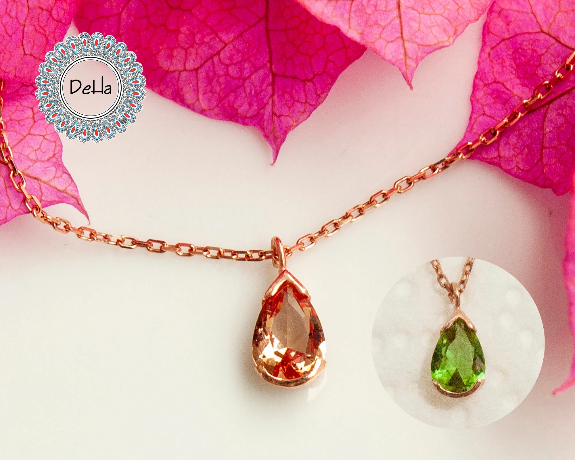 Diaspore Teardrop Necklace, Turkish Necklace, Teardrop Pendant, Everyday Necklace, Minimalist Necklace, Gift Necklace, Chic Necklace, Unique