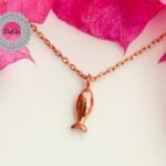 Cute Fish Necklace, Fish Necklace, Fish Charm, Fish Pendant, Rose Gold Necklace, Fish Jewelry, Dainty Necklace, Summer Necklace, Cute Necklace