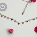 Cz Dangle Necklace, Multicolor Necklace, Dangle Necklace, Multi Colored, Cz Necklace, Colorful Necklace, Dangling Necklace, Summer Necklace