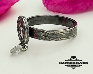 Ancient Coin Ring, Cz Coin Ring, Old Coin Ring, Silver Coin Ring, Coin Jewelry, Statement Ring, Handmade Ring, Gift For Her - Image 6