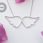 angel wing necklace sterling silver wing pendant