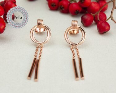 Dainty Dangle Gold Bar Earrings, Bar Earrings, Dainty Earring, Everyday Earrings, Dangle Earring, Gift for Her, Long Earrings, Earrings - Image 2