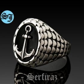 925 Sterling Silver Anchor Ring, Nautical Ring, Anchor Jewelry, Mens Silver Ring, Handmade Silver Ring, Men Gift Ring, Gift for Him
