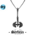 viking axe necklace for men sterling silver norse pendant