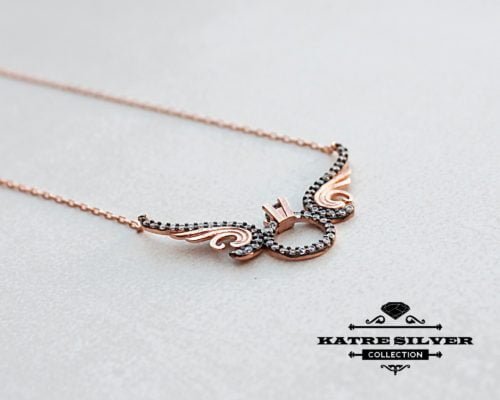 Angel Winged Solitaire Ring Necklace, Angel Wings Necklace, Angel Wing Pendant, Solitaire Pendant, Solitaire Necklace, Wing Necklace, Angel - Image 5