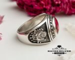 Big Statement Ring, Unique Mens Ring, Turkish Summer Jewelry, Turkish Ring, Ruby Ring, Cubic Zircon, Gift for Him, Boho Jewelry - Image 6