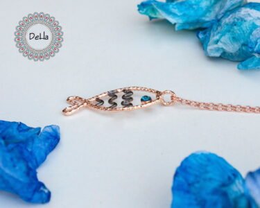 Aquamarine Fish Charm Necklace, Aquamarine Pendant, Fish Pendant, Aquamarine Jewelry, Summer Necklace, Ocean Necklace, Necklace for Gift - Image 7