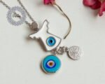 Angel Evil Eye Pendant, Evil Eye Necklace, Silver Evil Eye, Eye of Protection, Guardian Angel, Evil Eye, Angel Pendant, Protection Necklace - Image 5