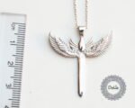 Archangel Michael's Sword Necklace, Wing Charm Necklace, Angel Necklace, Wing Jewelry, Silver Wing, Everyday Necklace, Angel Charm, Michael - Image 5