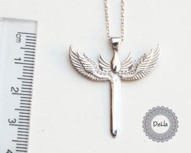 Archangel Michael's Sword Necklace, Wing Charm Necklace, Angel Necklace, Wing Jewelry, Silver Wing, Everyday Necklace, Angel Charm, Michael - Image 5