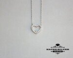 925 Sterling Silver Heart Necklace, Heart Jewelry, Love Necklace, Silver Heart, Tiny Heart Necklace, Silver Heart Pendant, Dainty Heart - Image 3