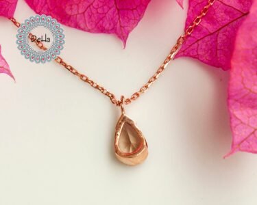 Diaspore Teardrop Necklace, Turkish Necklace, Teardrop Pendant, Everyday Necklace, Minimalist Necklace, Gift Necklace, Chic Necklace, Unique - Image 9