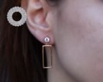 Elegant Stud Rectangle Earrings, Rectangular Earrings, Elegant Stud, Elegant Stud Earring, Elegant Studs, Rectangle Earrings, Earrings - Image 4