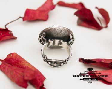 Big Statement Ring 925 Sterling Silver – Large Round Geometric Ring, Bold Cocktail Jewelry Gift for Her - Image 7