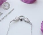 Angel Winged Solitaire Ring Necklace, Everyday Necklace, Anniversary Necklace, Birthday Necklace, Solitaire Necklace, Angel Necklace - Image 5