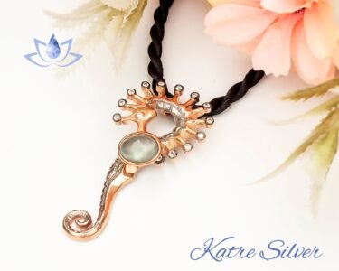 Seahorse Necklace 925 Sterling Silver – Aquamarine Stone Pendant, Ocean Beach Jewelry Gift for Her - Image 4