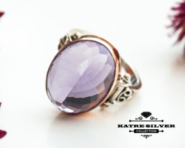 Amethyst Statement Ring, Unique Amethyst Ring, Purple Amethyst Ring, Amethyst Ring, Amethyst Jewelry, Anniversary Ring, Amethyst Silver Ring - Image 5