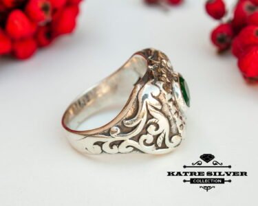 Antique Vintage Silver Green Jade Ring, Jade Ring, Jade Jewelry, Statement Ring, Green Stone Ring, Green Ring, Boho Ring, Vintage Ring, Jade - Image 6