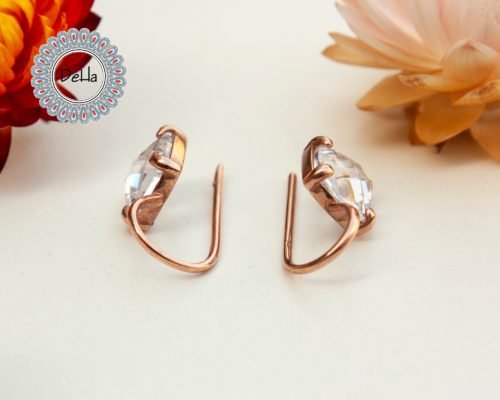 Crystal Quartz Earrings, Crystal Earrings, Quartz, Gemstone Earrings, Dangle Earrings, Clear Quartz Earring, Gift for Her - Image 5
