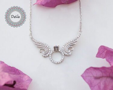angel necklace 925 sterling silver wing pendant