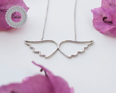 Angel Wing Necklace 925 Sterling Silver – Rose Gold & Silver Wing Pendant, Guardian Angel Jewelry, Gift for Her - Image 3