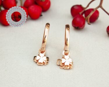 Clover Hoop Earrings 925 Sterling Silver – Dainty Lucky Charm Hoops, Minimal Jewelry Gift for Her - Image 7
